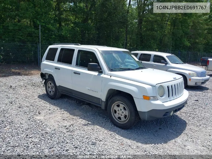 2014 Jeep Patriot Sport VIN: 1C4NJPBB2ED691767 Lot: 39571471