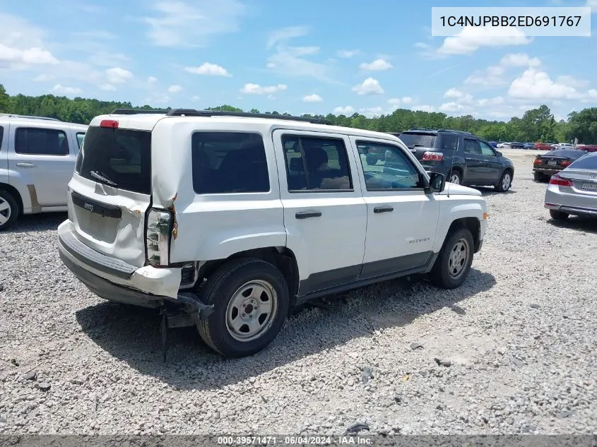 2014 Jeep Patriot Sport VIN: 1C4NJPBB2ED691767 Lot: 39571471