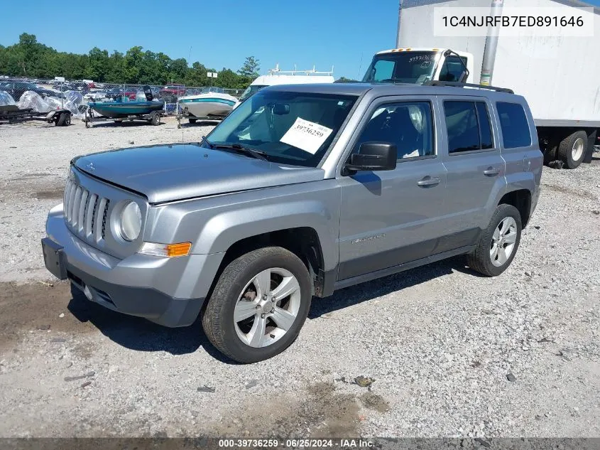 2014 Jeep Patriot Latitude VIN: 1C4NJRFB7ED891646 Lot: 39736259