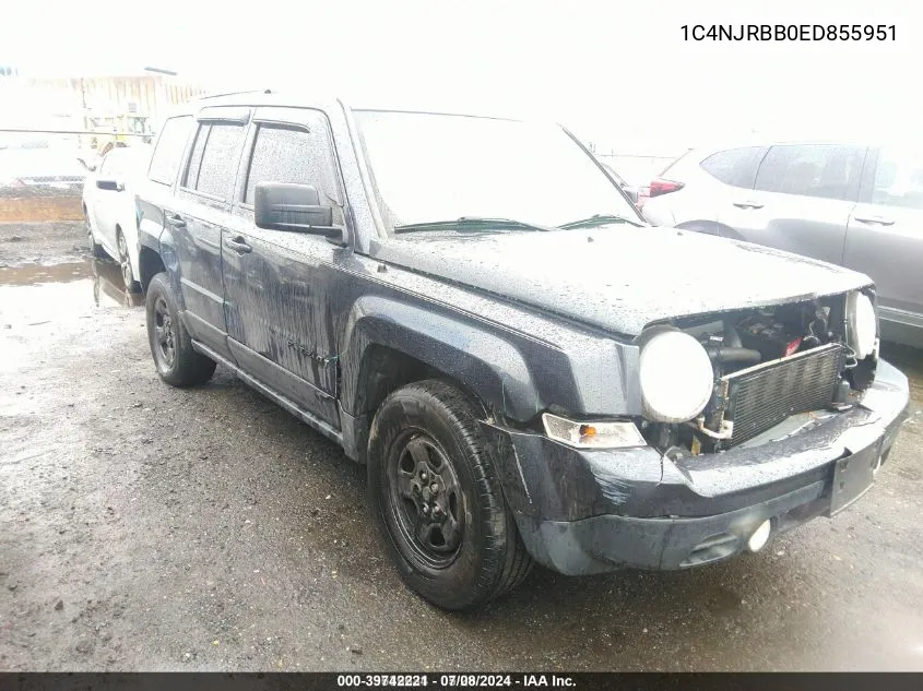 2014 Jeep Patriot Sport VIN: 1C4NJRBB0ED855951 Lot: 39742221