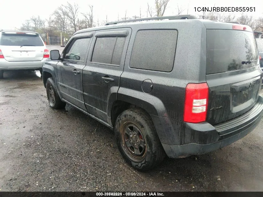 2014 Jeep Patriot Sport VIN: 1C4NJRBB0ED855951 Lot: 39742221