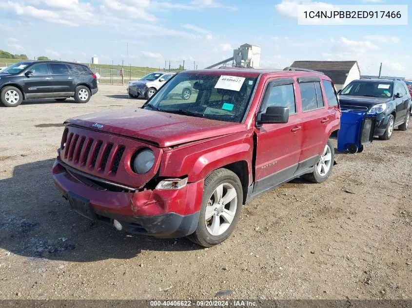 2014 Jeep Patriot Sport VIN: 1C4NJPBB2ED917466 Lot: 40406622