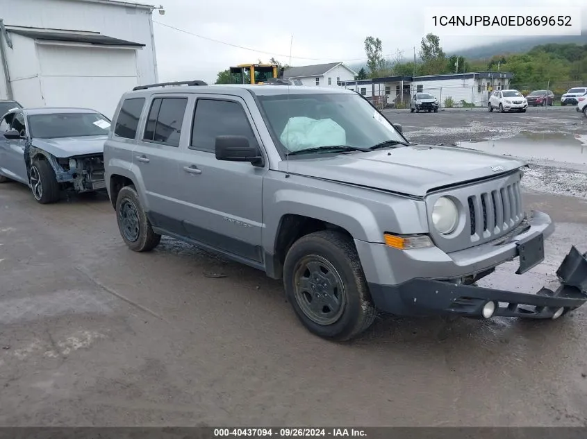 2014 Jeep Patriot Sport VIN: 1C4NJPBA0ED869652 Lot: 40437094