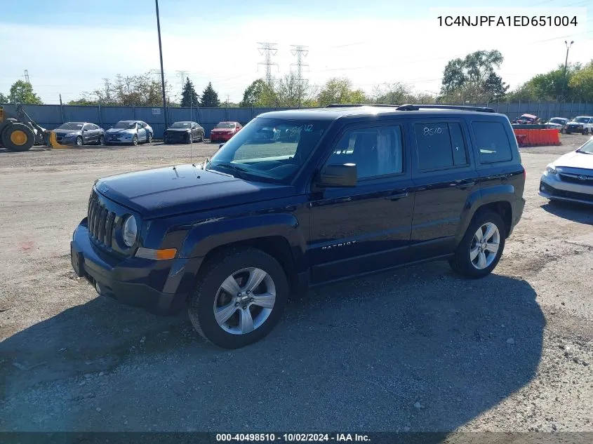 1C4NJPFA1ED651004 2014 Jeep Patriot Latitude