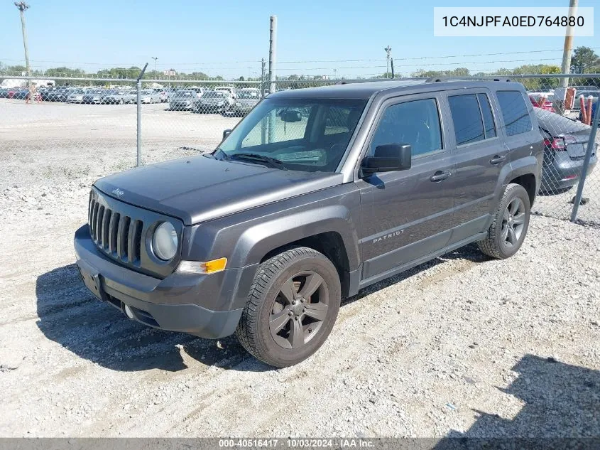 1C4NJPFA0ED764880 2014 Jeep Patriot High Altitude