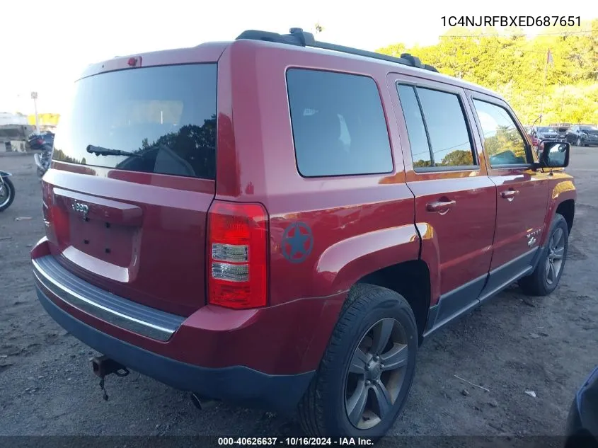 2014 Jeep Patriot Latitude VIN: 1C4NJRFBXED687651 Lot: 40626637