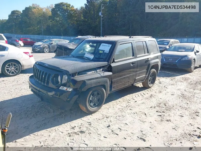 2014 Jeep Patriot Sport VIN: 1C4NJPBA7ED534498 Lot: 40634890