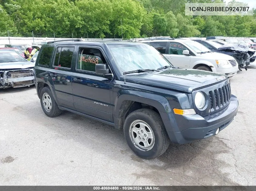 2014 Jeep Patriot Sport VIN: 1C4NJRBB8ED924787 Lot: 40694408