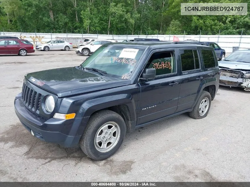 2014 Jeep Patriot Sport VIN: 1C4NJRBB8ED924787 Lot: 40694408