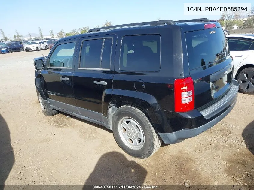 2014 Jeep Patriot Sport VIN: 1C4NJPBA4ED585294 Lot: 40750111