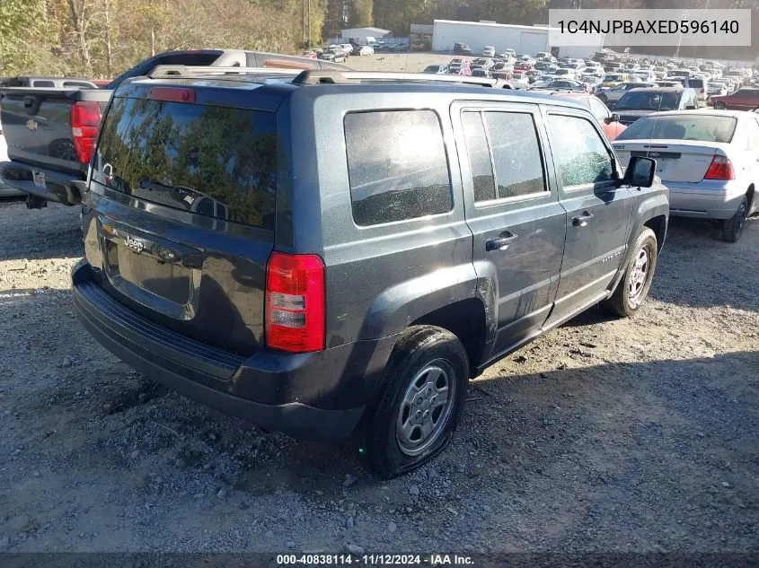 2014 Jeep Patriot Sport VIN: 1C4NJPBAXED596140 Lot: 40838114