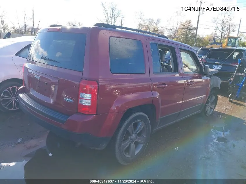 2014 Jeep Patriot High Altitude VIN: 1C4NJPFA7ED849716 Lot: 40917637