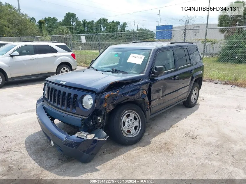 2015 Jeep Patriot Sport VIN: 1C4NJRBB6FD347131 Lot: 39412275