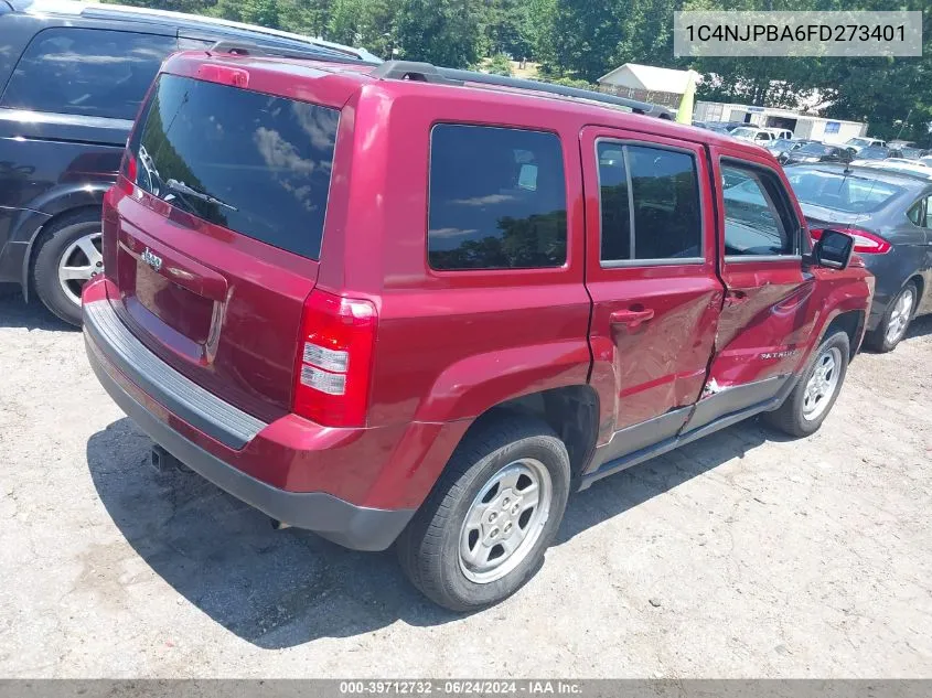 2015 Jeep Patriot Sport VIN: 1C4NJPBA6FD273401 Lot: 39712732