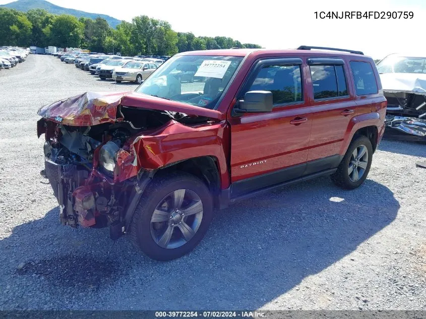 2015 Jeep Patriot High Altitude Edition VIN: 1C4NJRFB4FD290759 Lot: 39772254