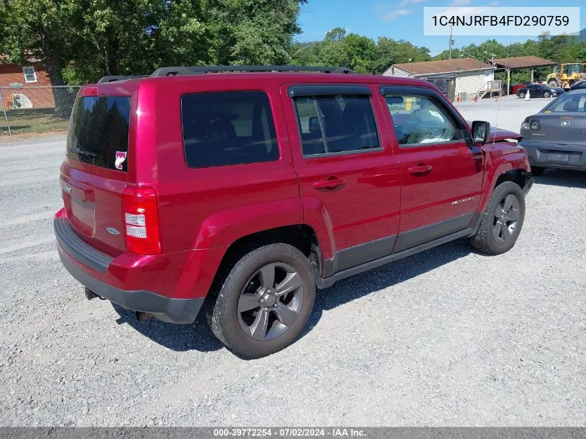 2015 Jeep Patriot High Altitude Edition VIN: 1C4NJRFB4FD290759 Lot: 39772254