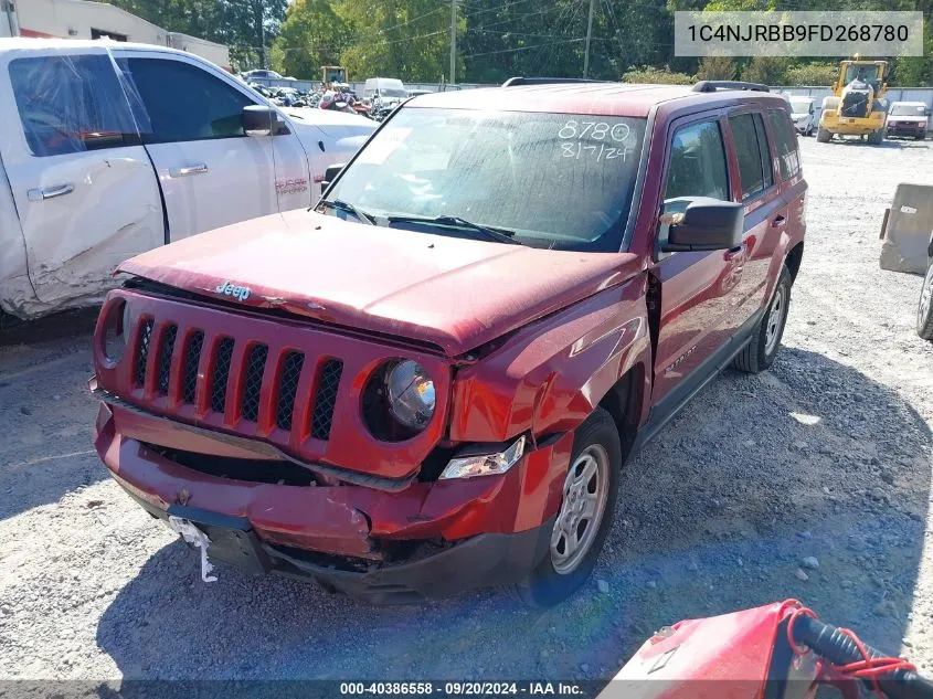 1C4NJRBB9FD268780 2015 Jeep Patriot Sport