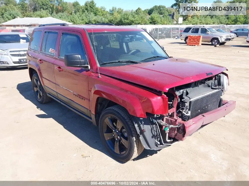 2015 Jeep Patriot Altitude Edition VIN: 1C4NJPBA8FD439417 Lot: 40476696