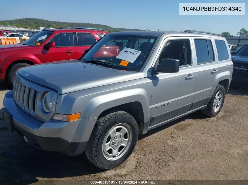 2015 Jeep Patriot Sport VIN: 1C4NJPBB9FD314340 Lot: 40510101