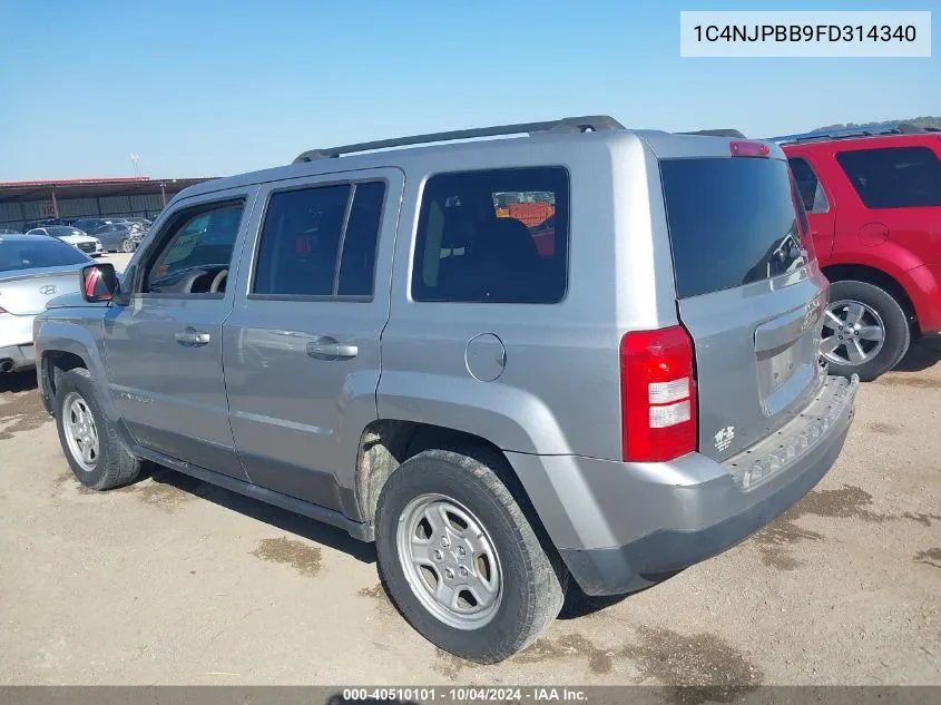 2015 Jeep Patriot Sport VIN: 1C4NJPBB9FD314340 Lot: 40510101