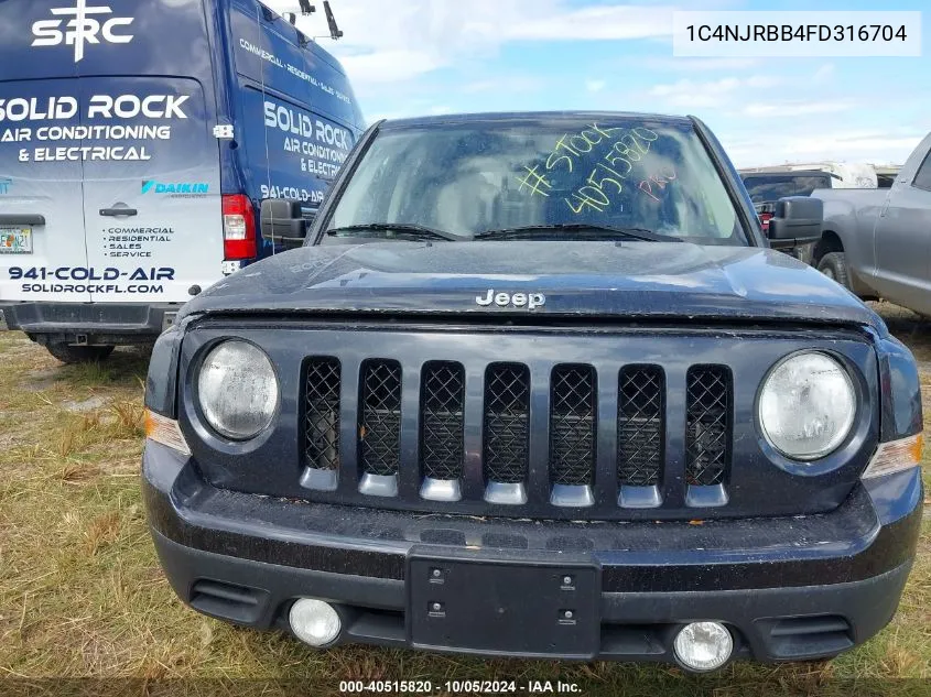 2015 Jeep Patriot Sport VIN: 1C4NJRBB4FD316704 Lot: 40515820