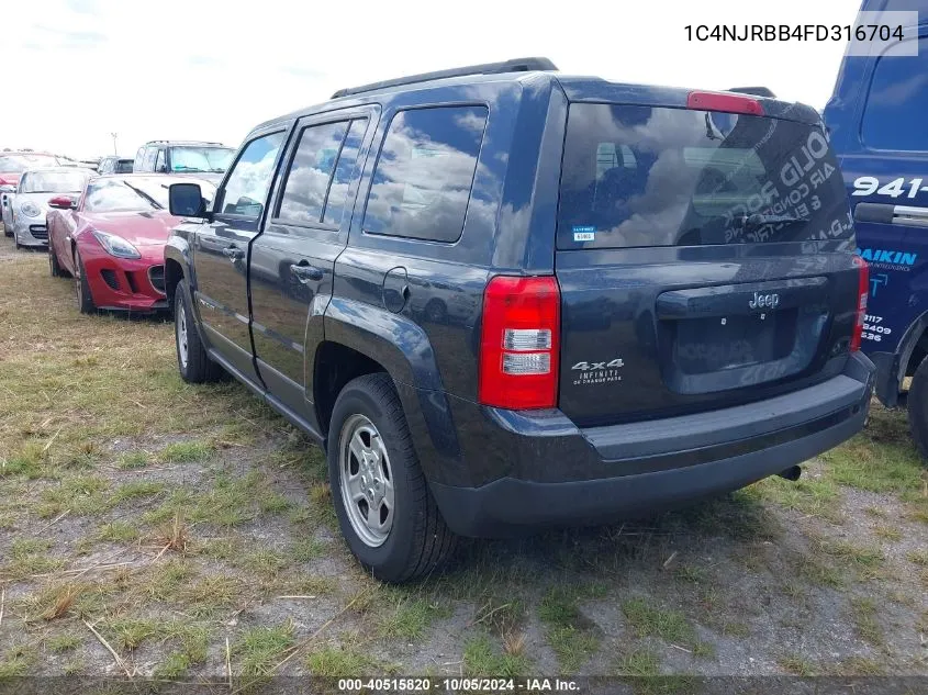 1C4NJRBB4FD316704 2015 Jeep Patriot Sport