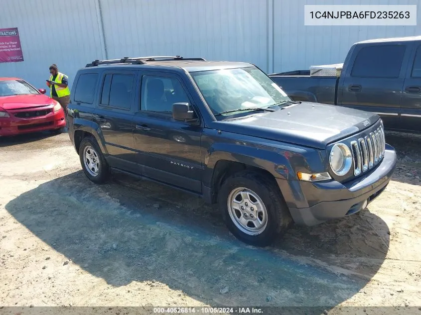 2015 Jeep Patriot Sport VIN: 1C4NJPBA6FD235263 Lot: 40526814