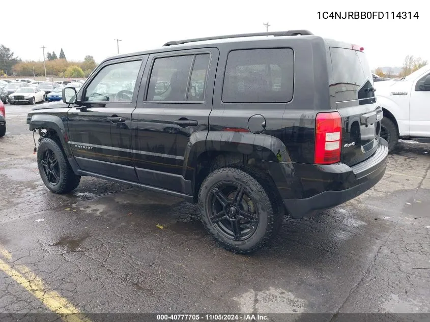 2015 Jeep Patriot Sport VIN: 1C4NJRBB0FD114314 Lot: 40777705