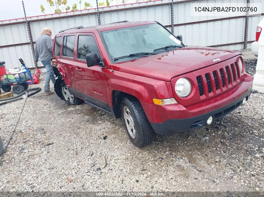 2015 Jeep Patriot Sport VIN: 1C4NJPBA2FD102760 Lot: 40832882