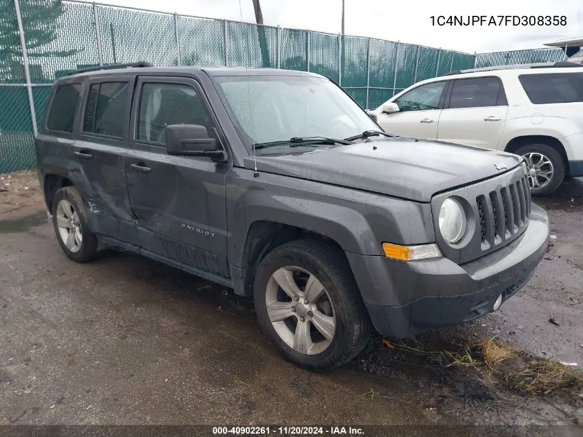 2015 Jeep Patriot Latitude VIN: 1C4NJPFA7FD308358 Lot: 40902261