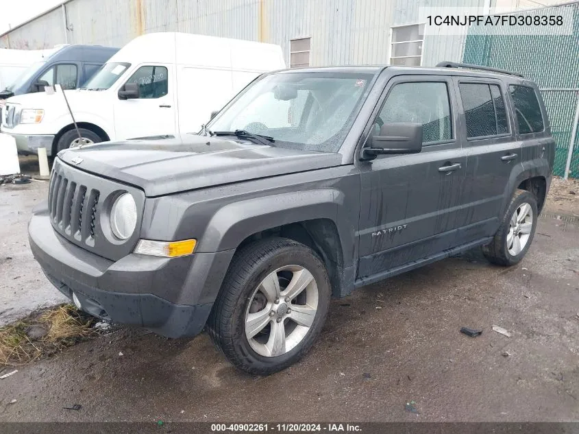 2015 Jeep Patriot Latitude VIN: 1C4NJPFA7FD308358 Lot: 40902261