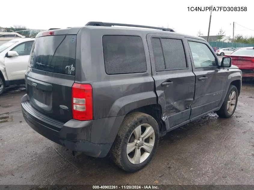 2015 Jeep Patriot Latitude VIN: 1C4NJPFA7FD308358 Lot: 40902261