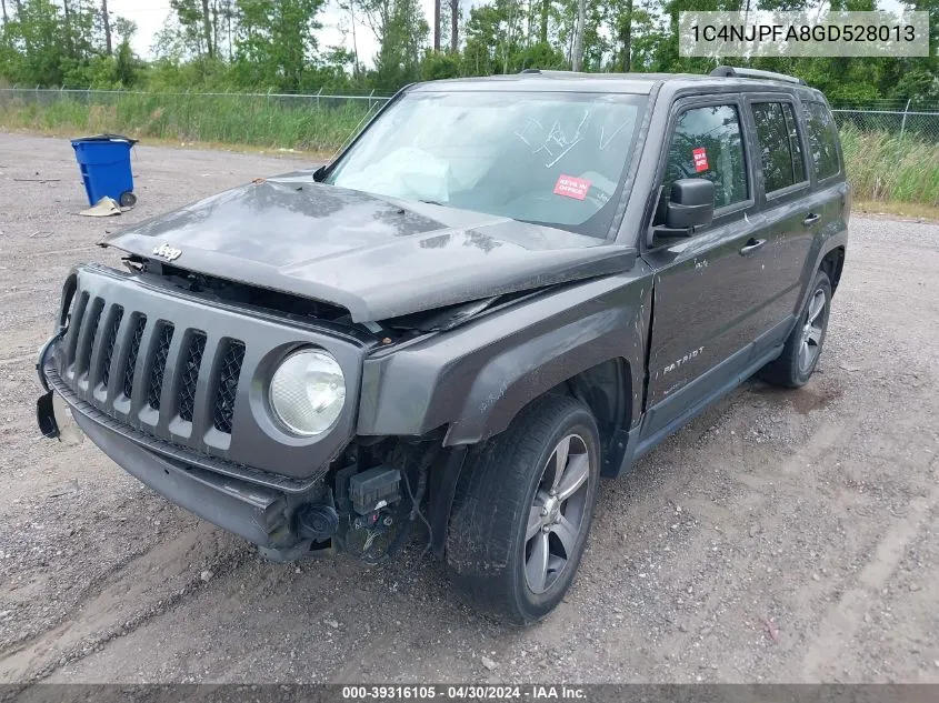 2016 Jeep Patriot High Altitude Edition VIN: 1C4NJPFA8GD528013 Lot: 39316105