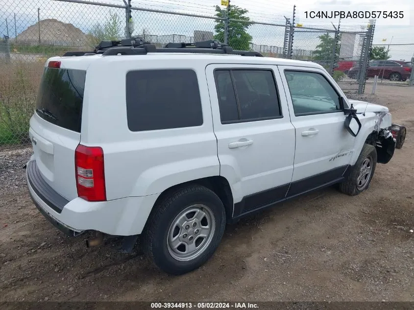 1C4NJPBA8GD575435 2016 Jeep Patriot Sport