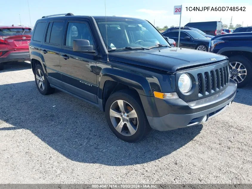 2016 Jeep Patriot High Altitude Edition VIN: 1C4NJPFA6GD748542 Lot: 40477614