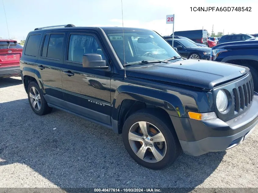 1C4NJPFA6GD748542 2016 Jeep Patriot High Altitude Edition