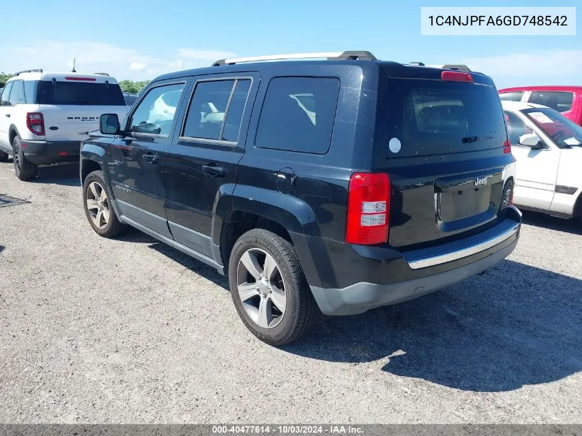 1C4NJPFA6GD748542 2016 Jeep Patriot High Altitude Edition