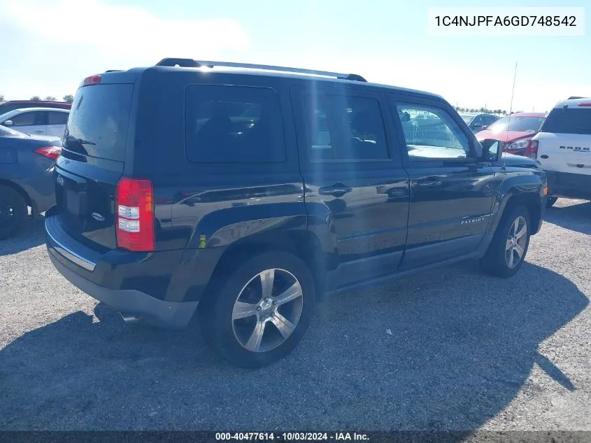 1C4NJPFA6GD748542 2016 Jeep Patriot High Altitude Edition