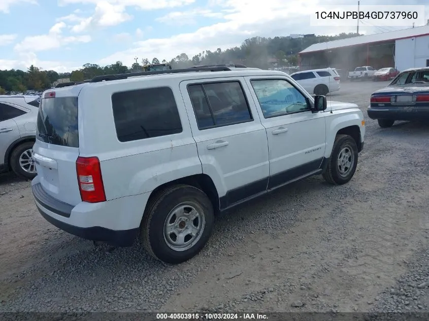 1C4NJPBB4GD737960 2016 Jeep Patriot Sport