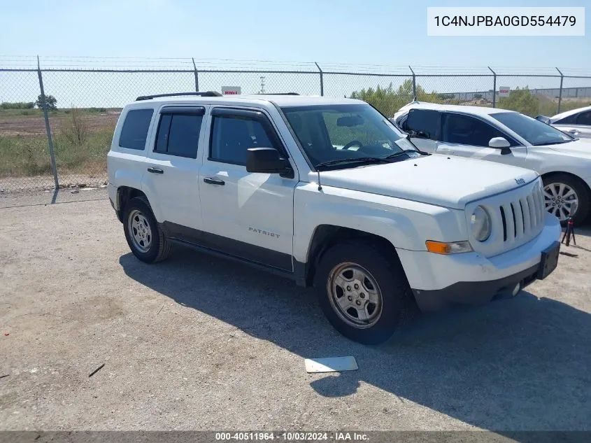 2016 Jeep Patriot Sport VIN: 1C4NJPBA0GD554479 Lot: 40511964