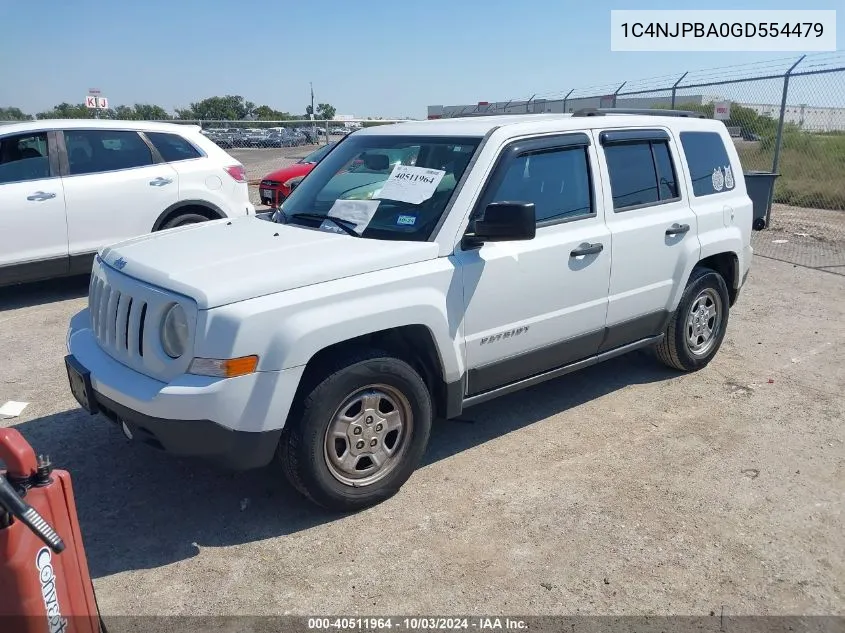 2016 Jeep Patriot Sport VIN: 1C4NJPBA0GD554479 Lot: 40511964