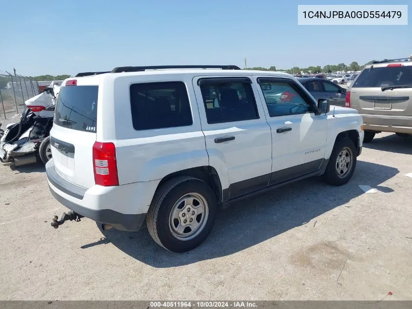 1C4NJPBA0GD554479 2016 Jeep Patriot Sport