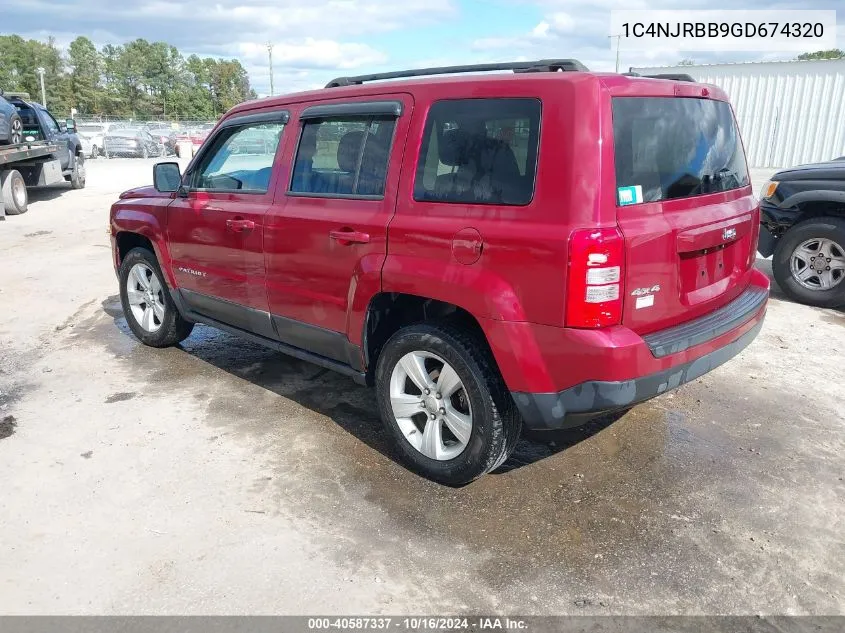 2016 Jeep Patriot Sport VIN: 1C4NJRBB9GD674320 Lot: 40587337