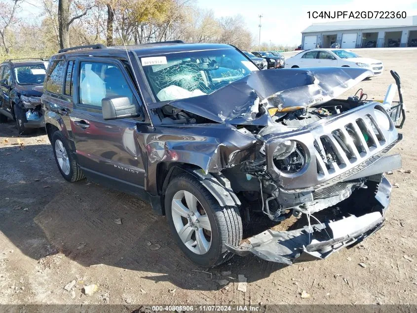 2016 Jeep Patriot Latitude VIN: 1C4NJPFA2GD722360 Lot: 40805906