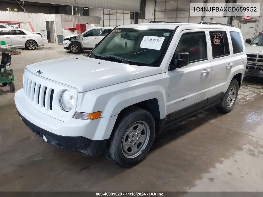 2016 Jeep Patriot Sport VIN: 1C4NJPBAXGD659952 Lot: 40901520