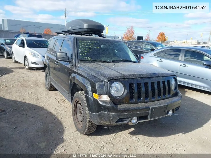 2017 Jeep Patriot VIN: 1C4NJRAB2HD164152 Lot: 12146776