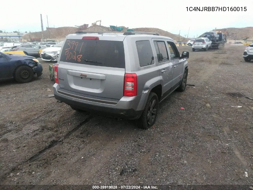 2017 Jeep Patriot 75Th Anniversary Edition 4X4 VIN: 1C4NJRBB7HD160015 Lot: 40531839