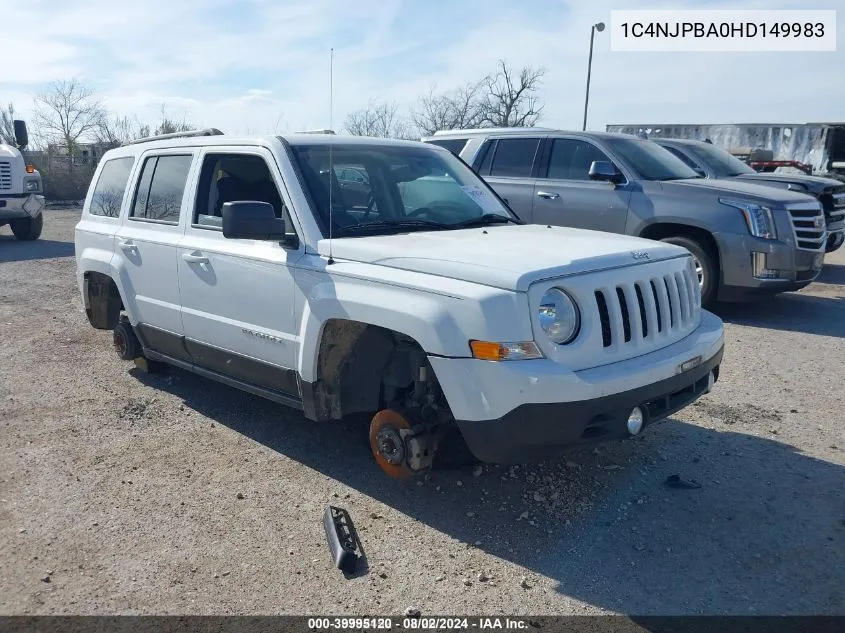 2017 Jeep Patriot Sport Fwd VIN: 1C4NJPBA0HD149983 Lot: 39995120