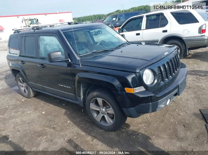 2017 Jeep Patriot High Altitude 4X4 VIN: 1C4NJRFB8HD112646 Lot: 40389217