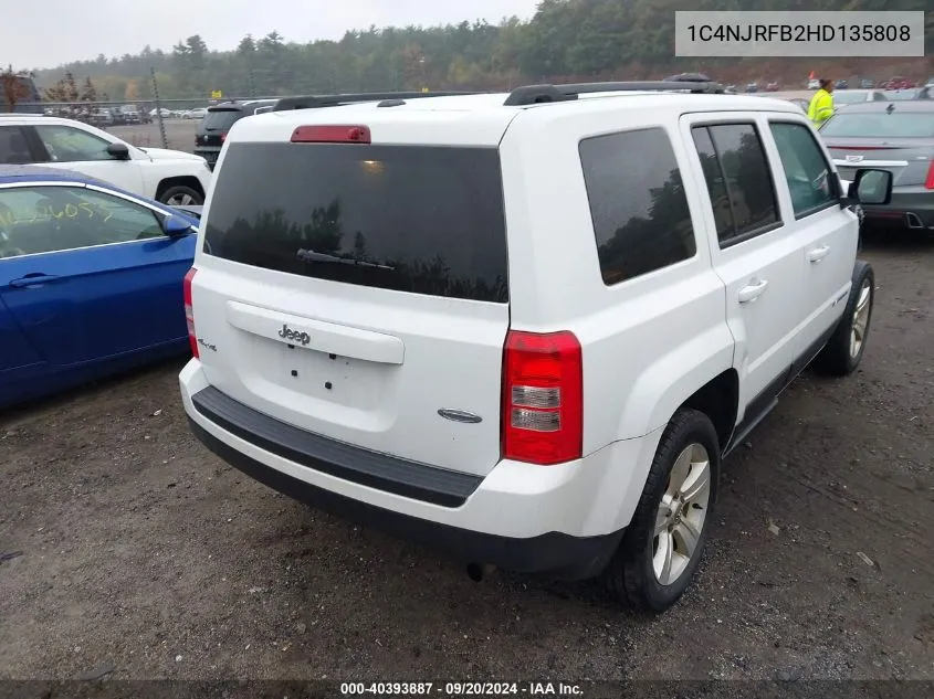 2017 Jeep Patriot Latitude 4X4 VIN: 1C4NJRFB2HD135808 Lot: 40393887